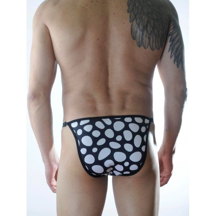 MODLİVE Erkek Metalli Desenli Slip Çamaşır