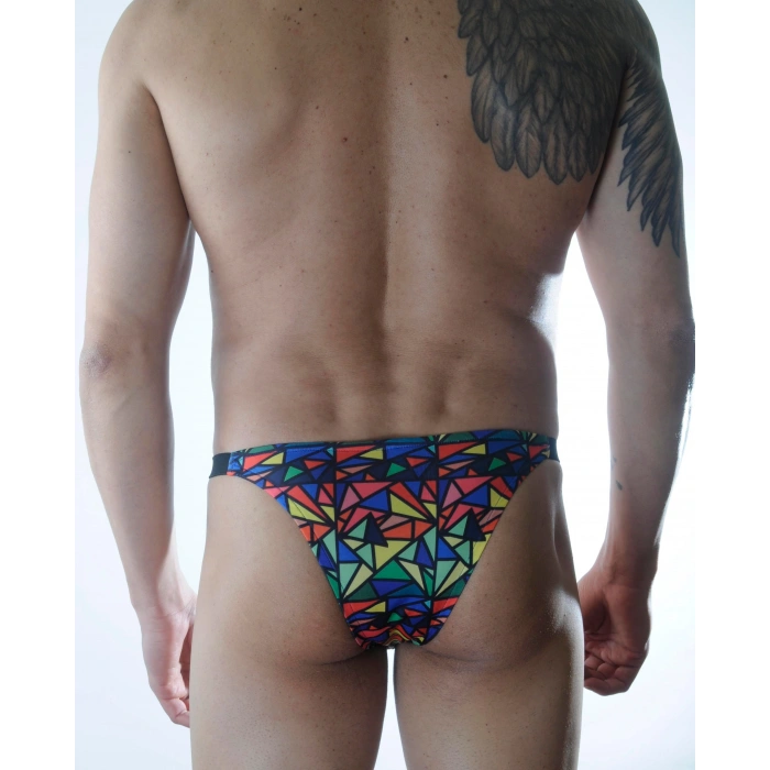 MODLİVE Erkek Renkli Desenli Brazillian Slip