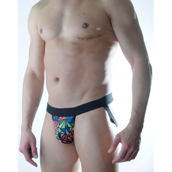 MODLİVE Erkek Renkli Desenli Jockstrap İç Giyim