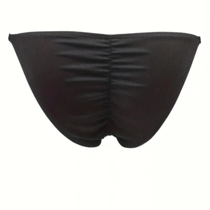 MODLİVE Erkek Siyah Büzgülü Slip İç Giyim