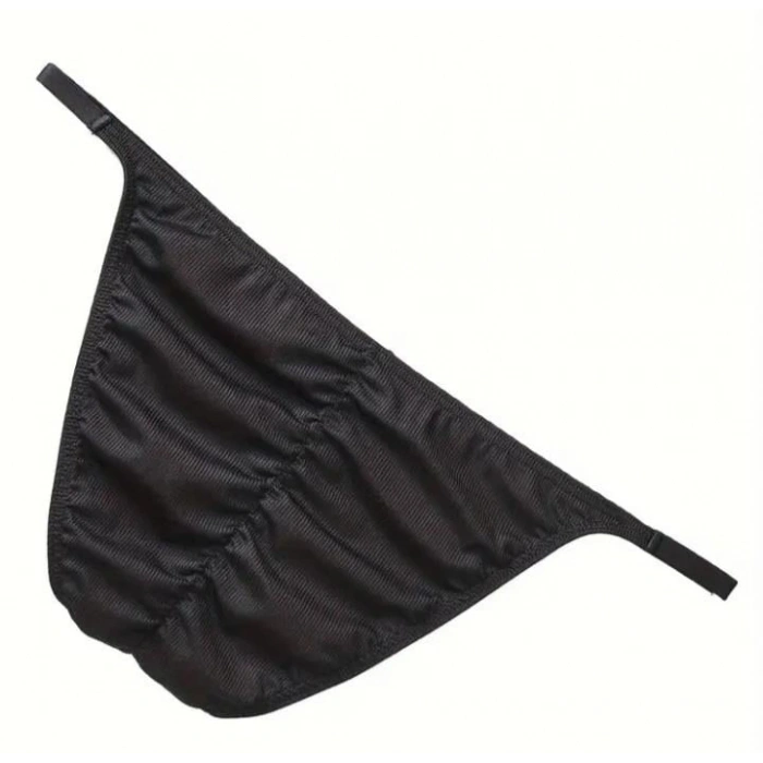 MODLİVE Erkek Siyah Büzgülü Slip İç Giyim