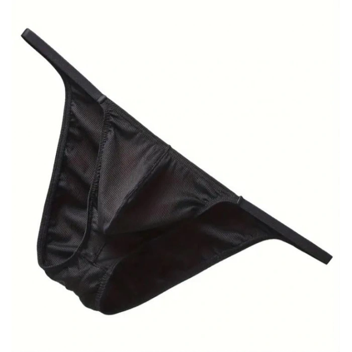 MODLİVE Erkek Siyah Büzgülü Slip İç Giyim