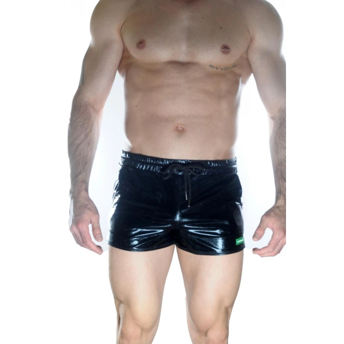 MODLİVE Erkek Siyah Lame Short