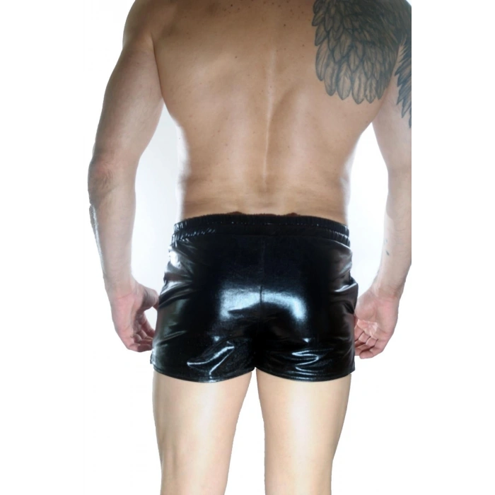 MODLİVE Erkek Siyah Lame Short