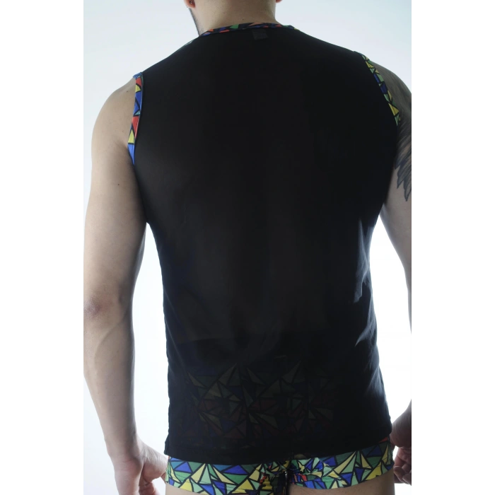 MODLİVE Erkek Transparan Renki Atlet Boxer Takımı