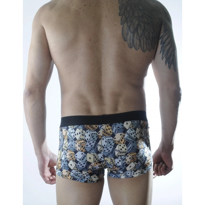 MODLİVE Erkek Zar Desenli Boxer