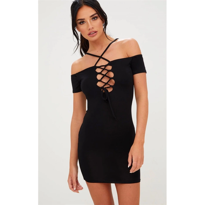 MARSİLYAN- Omuzları Açık Elbise