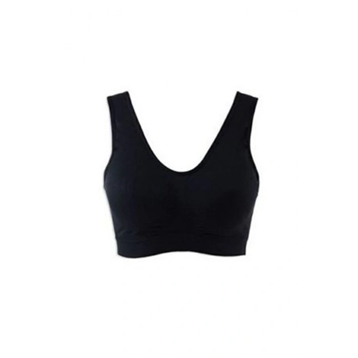 MARSİLYAN- Siyah Dikişsiz Kadın Pedli Sütyen Korse - 704