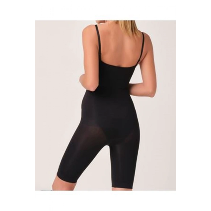 MARSİLYAN- Siyah Kadın Paçalı Boy Dikişsiz Korse - 751