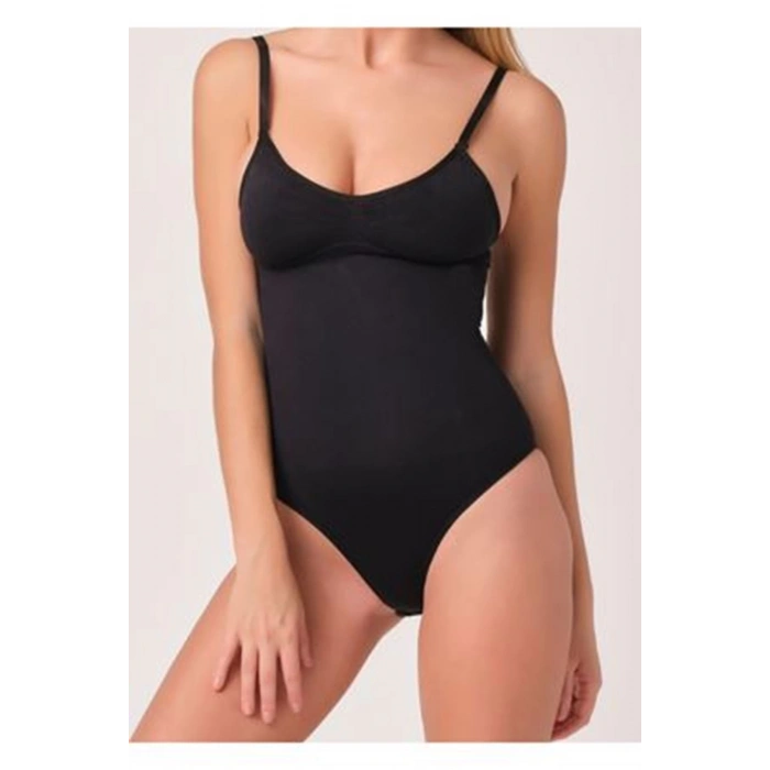 MARSİLYAN- Siyah Kancalı Dikişsiz Korse - 755