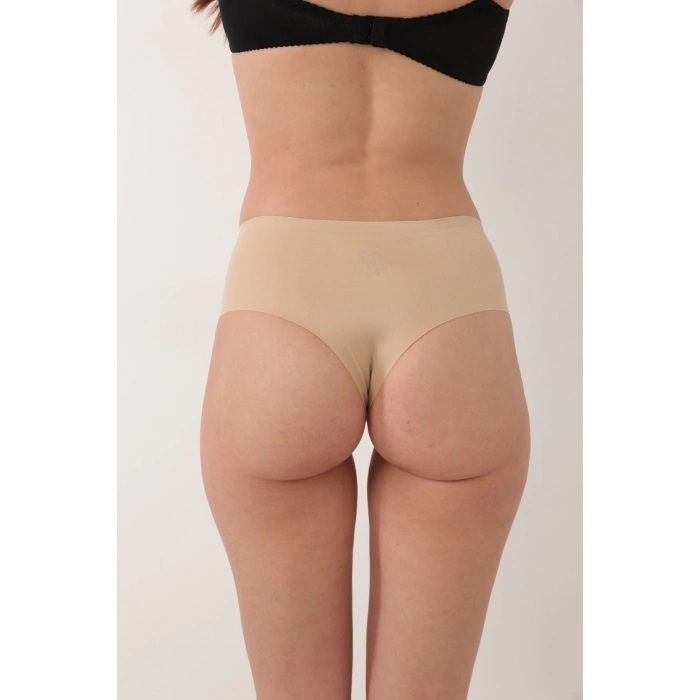 MODLİVE Ten Lazer Kesim Düşük Bel Tangalı Korse Külot