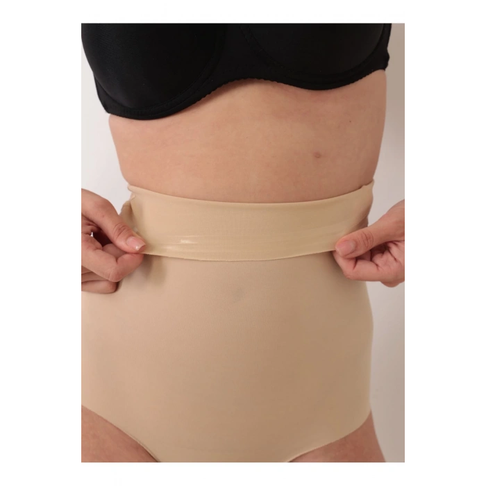 MODLİVE Ten Lazer Kesim Yüksek Bel Külot Korse