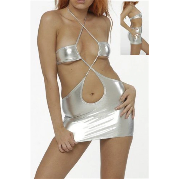 MARSİLYAN-  TP060948 Lame Mini Elbise