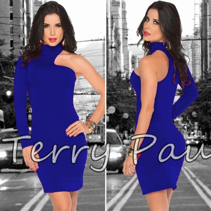 MARSİLYAN- TP101061 Asimetrik Mini Elbise