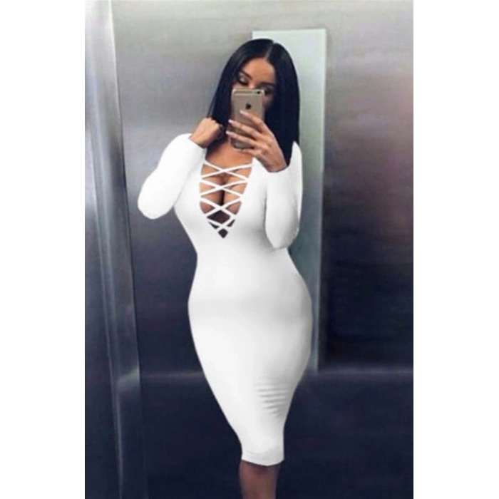 MARSİLYAN- TP101232 Uzun Kollu Elbise