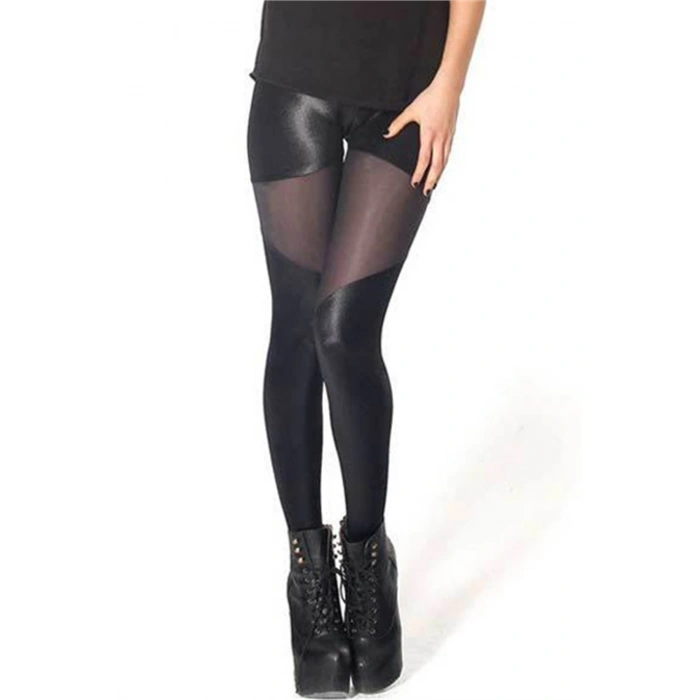 MARSİLYAN-  TP101299 Transparan Detaylı Parlak Tayt