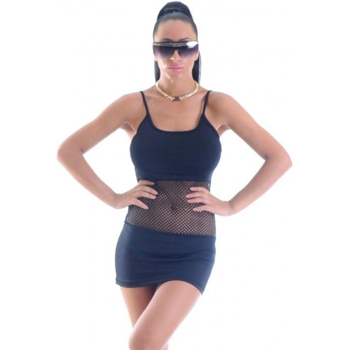 MODLİVE  TP1961318 Önü File Mini Elbise