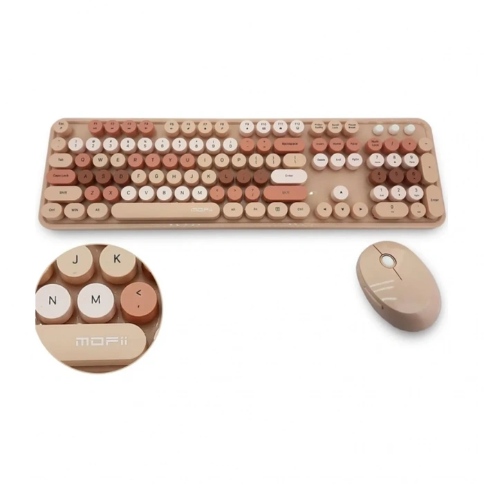Mofii Kahverengi Sweet Dm Combo Klavye Mouse Set