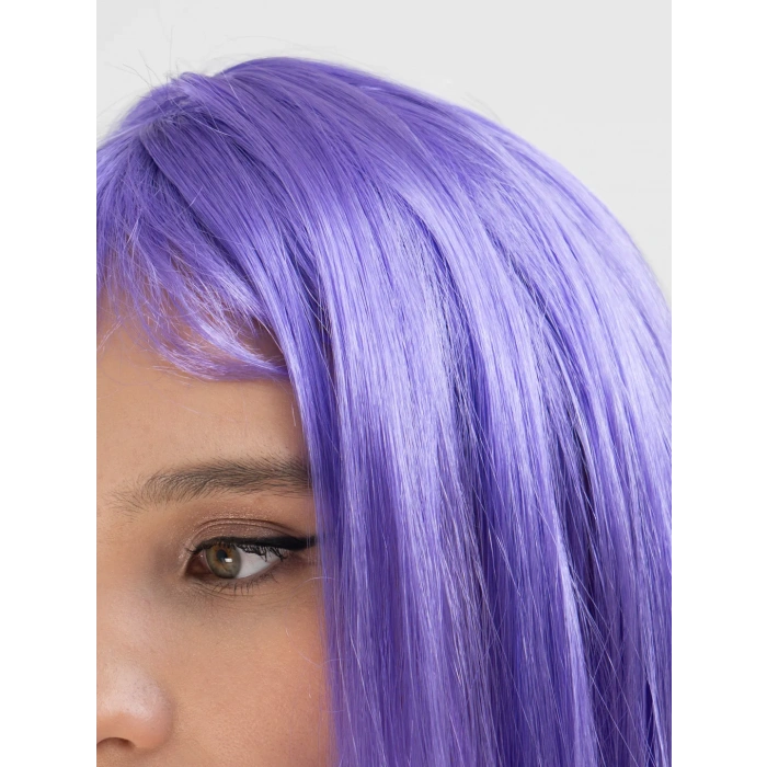 Mor Renk Uzun Düz Parti Peruğu (4887)