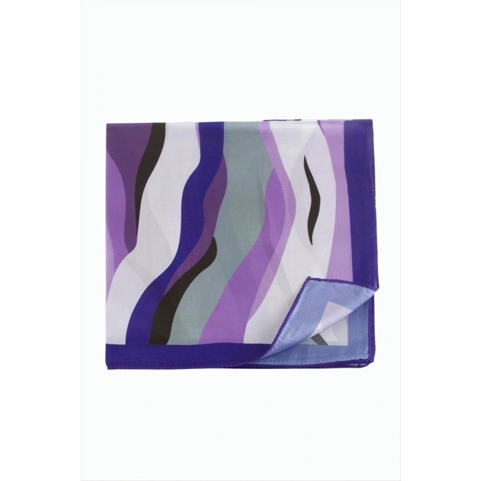 Mor Renkli Zr Şifon Fular 50*50 cm