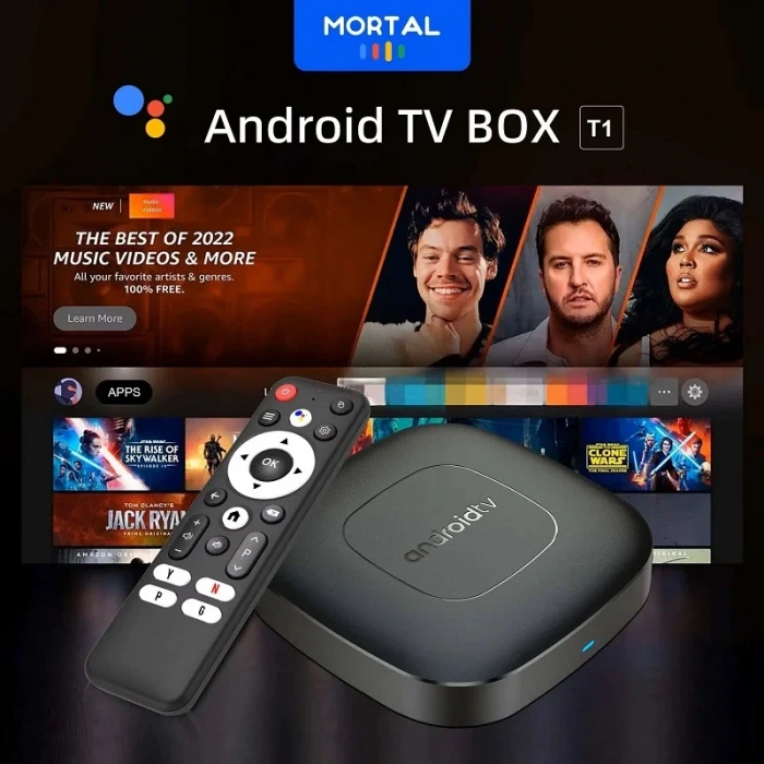 Mortal T1.Android Tv Box 2gb Ram -16 gb Hafıza Android 12 Tvbox (4887)