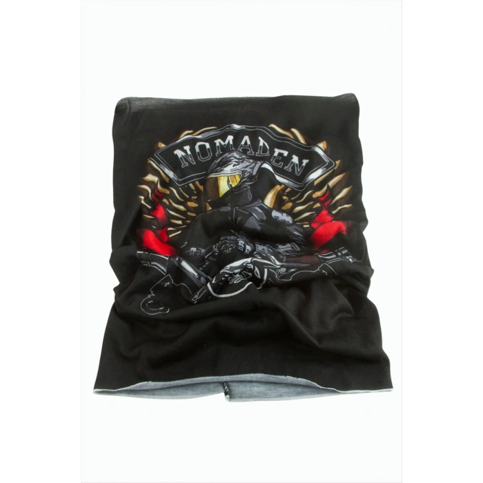 Motorcu Desenli Baff Boyunluk