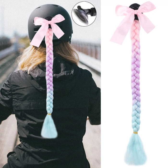 Motosiklet Kaskı Simli Örgülü At Kuyruğu - ACM25S