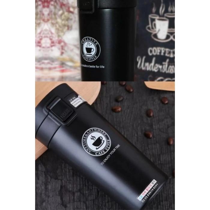 Mug Termos 12 Saat Sıcak Soğuk Filtreli Çift Katmanlı SUS 304 Çelik Bardak 380ml