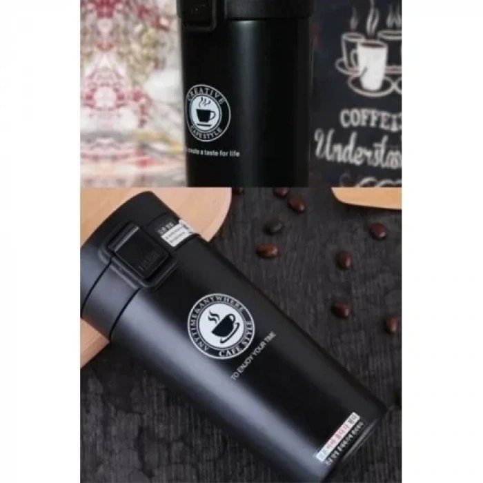 Mug Termos 12 Saat Sıcak Soğuk Filtreli Çift Katmanlı SUS 304 Çelik Bardak 380ml