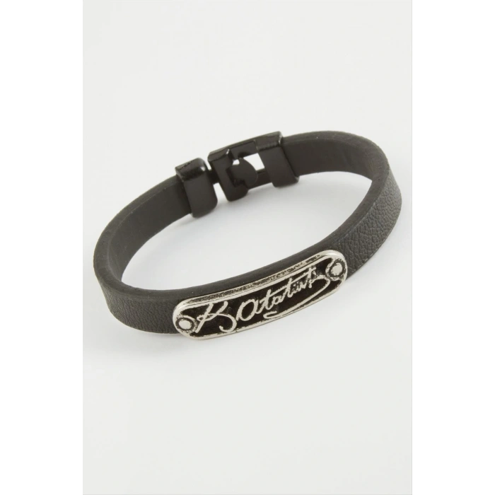 Mustafa Kemal Atatük İmzalı Kaliteli Suni Deri Bileklik