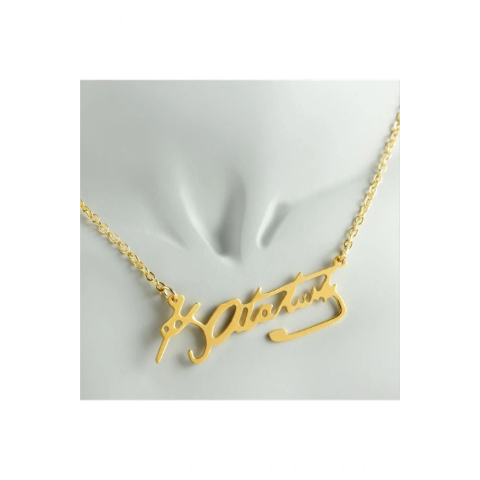 Mustafa Kemal Atatürk İmzalı Uçlu Kolye