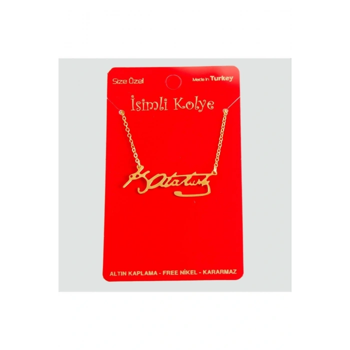 Mustafa Kemal Atatürk İmzalı Uçlu Kolye