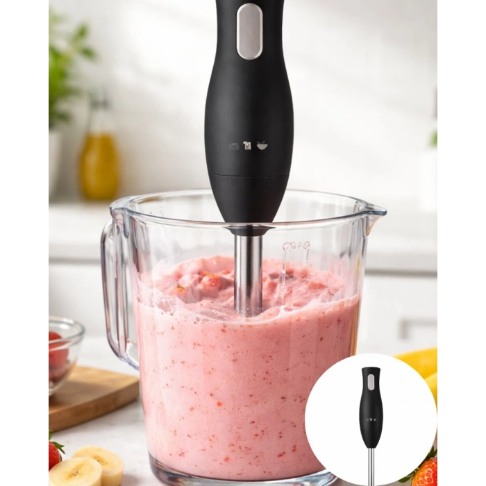 Mutfak El Blenderı Paslanmaz Çelik Uçlu Ergonomik Tasarım