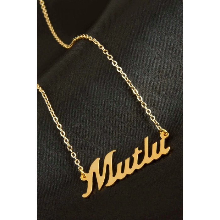 Mutlu İsimli Kolye (Kişiye Özel)