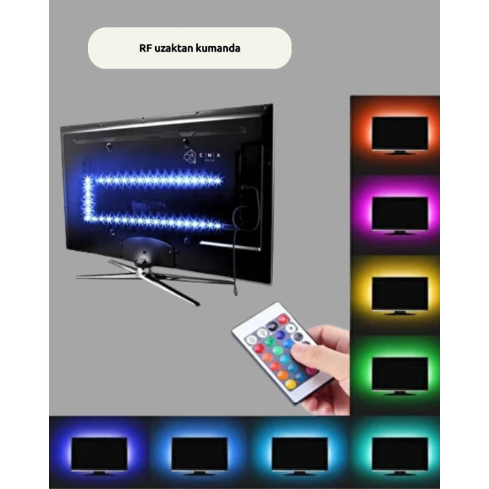 Müzikle Senkronize Led Şerit Tv Aydınlatma Yeni Nesil