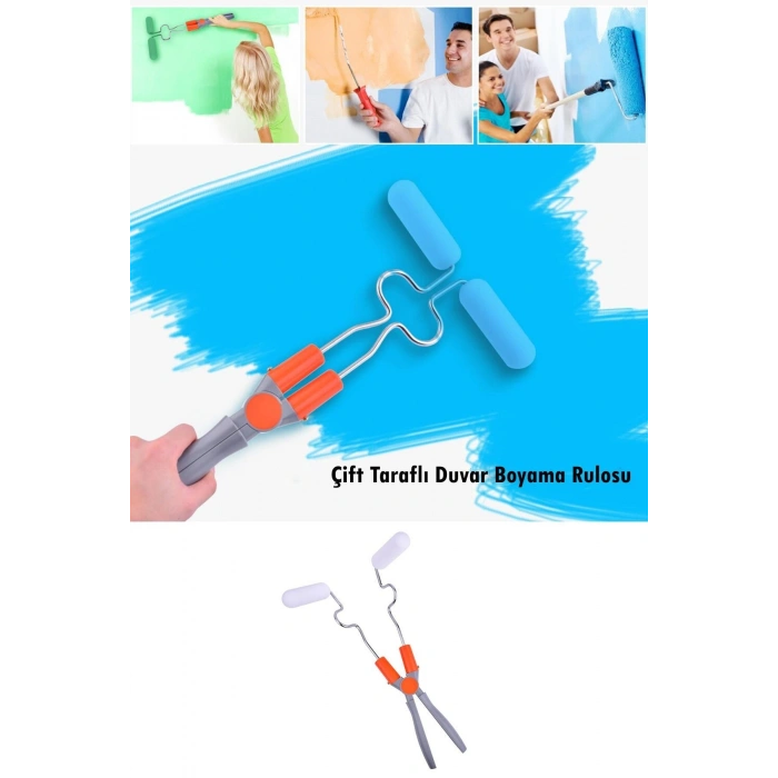 Nano Süngerli Damlatmaz Mobilya ve Duvar Boyama Rulosu Hem Köşe Hem Düz Zemin (4887)