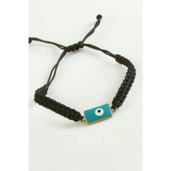 Nazar Dikdörtgen Makrome İp Bileklik