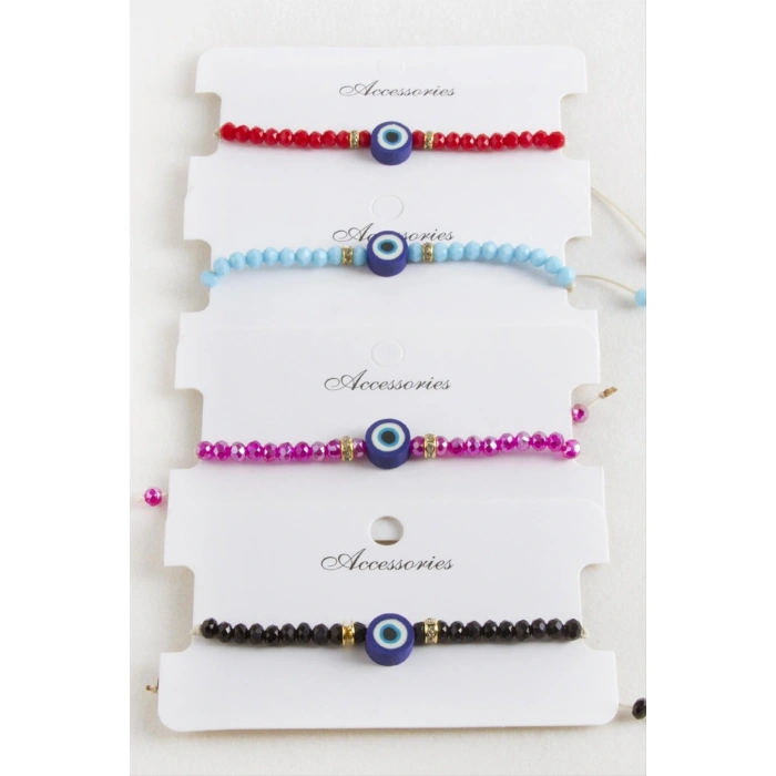 Nazar Kristal Makrome İp Bileklik