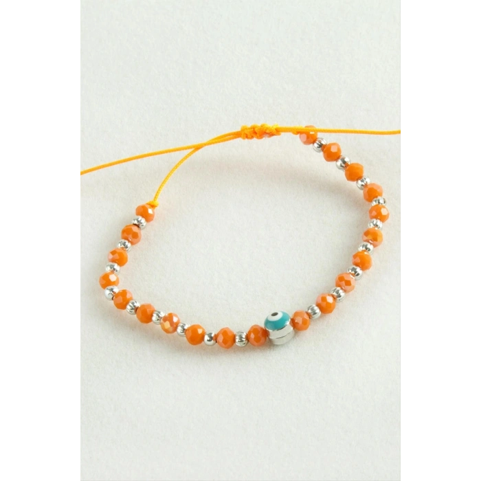 Nazar Kristal Makrome İp Bileklik 6 mm