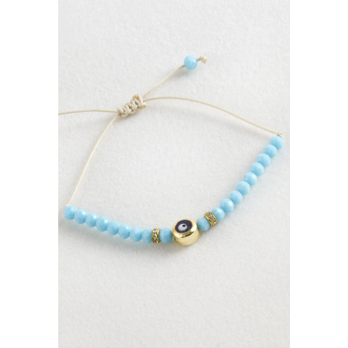 Nazar Kristal Makrome İp Bileklik 6 mm