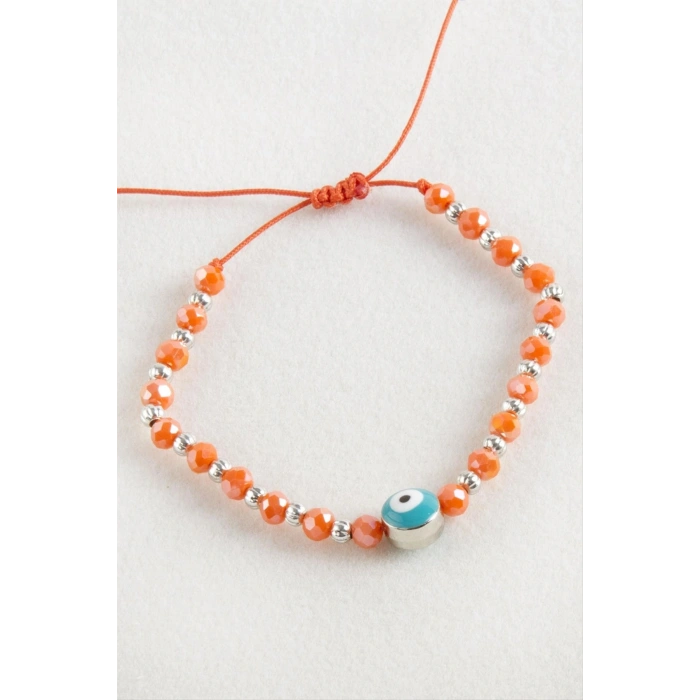 Nazar Kristal Makrome İp Bileklik 8 mm