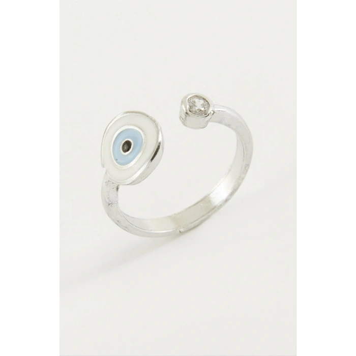Nazar Mineli Taşlı Yüzük