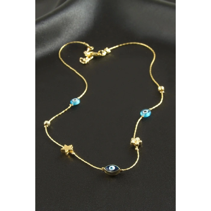 Nazar Mineli Zincir Şans Kolye