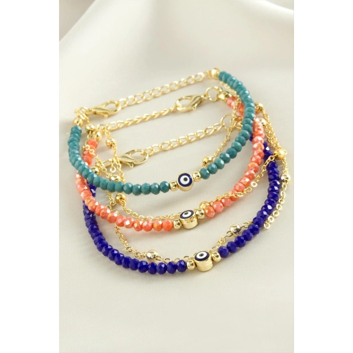 Nazar Zincir Kristal Bileklik