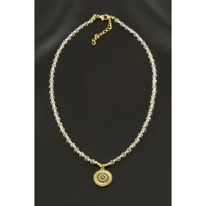 Nazar Zirkon Taşlı Kristal Kolye