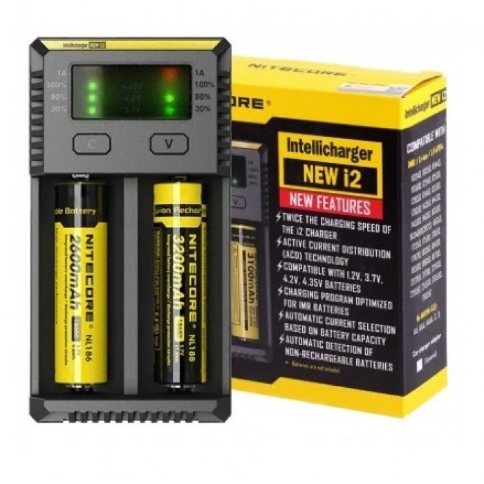 New İ2 İntelli Charger Li-ion / NI-CD / NI-MH Pil Şarj Cihazı