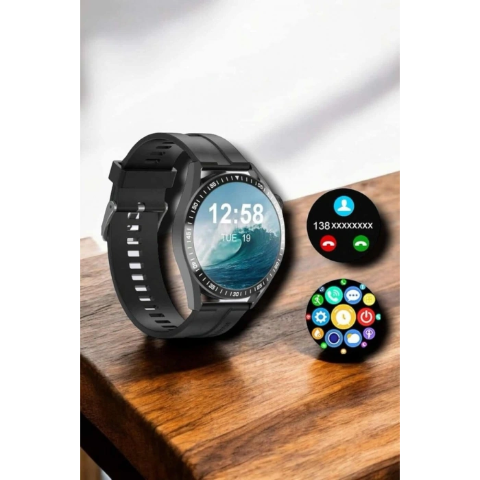 Nfc Ve Kablosuz Şarjlı Akıllı Saat Ekg Nabız & Spor Modları İle İos Ve Android Uyumlu