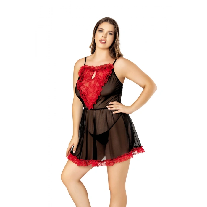 Nightlight Büyük Beden Fantazi Tül Gecelik