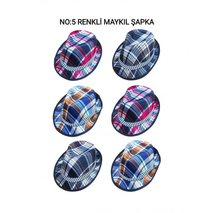NO-5 RENKLİ MAYKIL ŞAPKA (4887)
