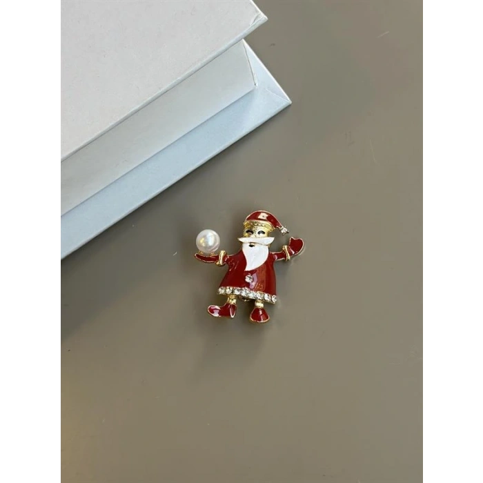 Noel Baba Broş - Kırmızı